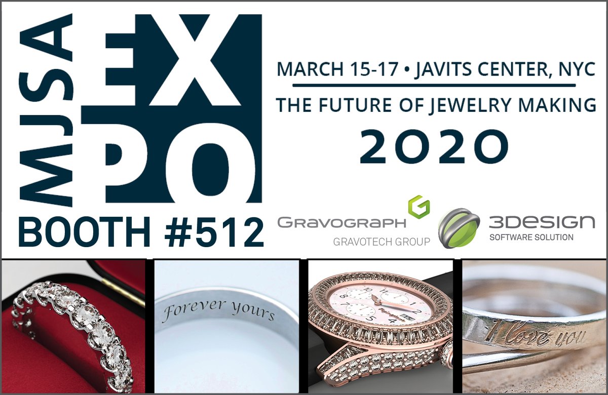 Are you going to MJSA Expo in NY, March 15th-17th? Stop by Booth #512 and check out 3Design. 

Want to give your jewelry a personal touch? We will be there with our top performing engraving solutions for jewelers: the M10 Jewel, WeLase, and the brand new M20.v3!