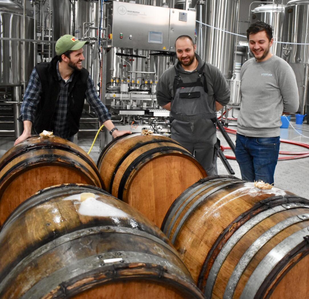 TeamUtopian's tweet photo. Very special day today filling these former Burgundy beauties with our lovely maibock. Off to the cold store for 6 months now. (Dont worry we saved some Bock for you to try in May) ππ» #maibock #barrelconditioned #discoverutopian #lager #craftlager
#indibeer https://t.co/t4ylaYcSzH