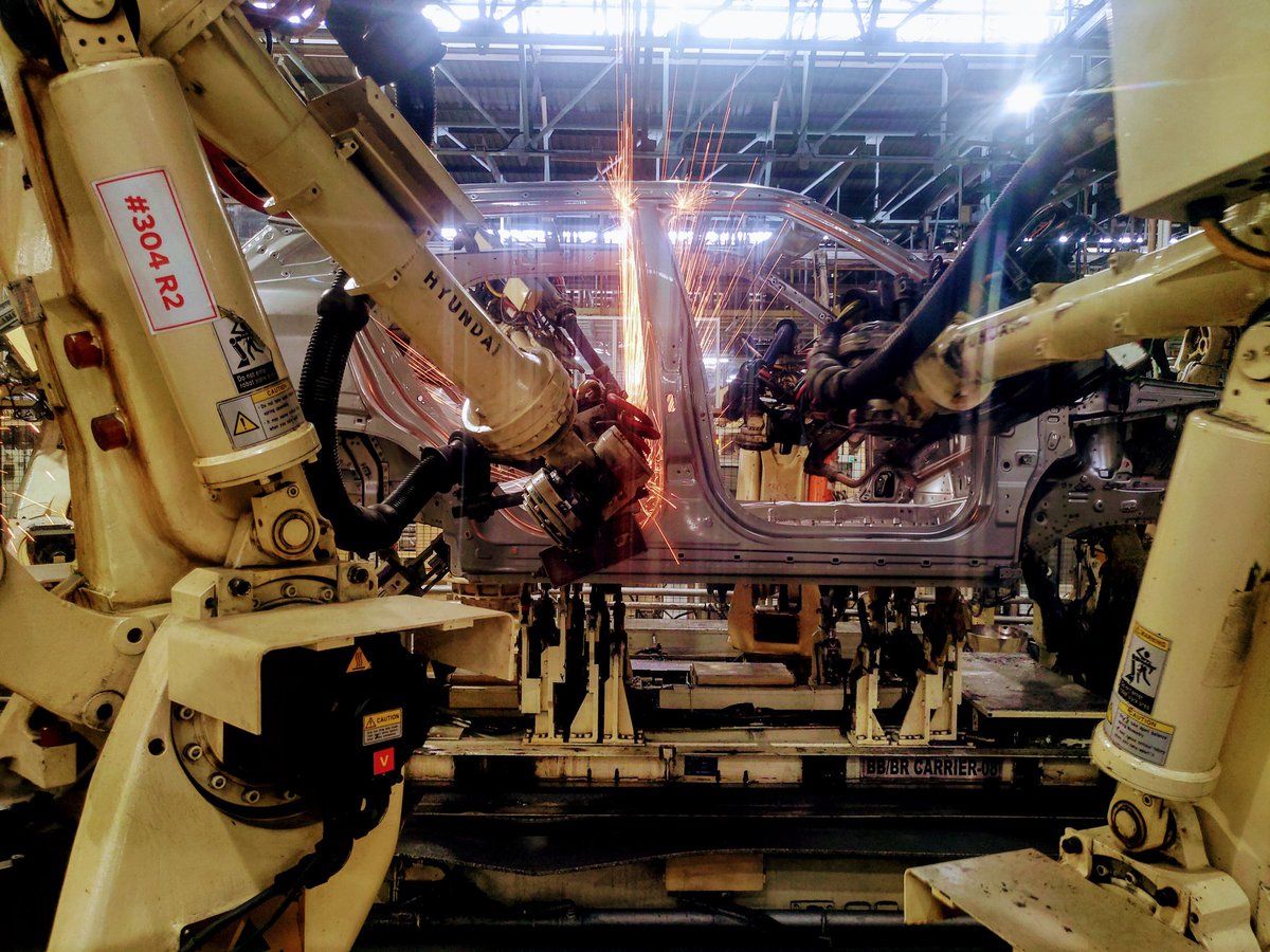 kushanmitra's tweet photo. From coils of steel to a finished car, read as I tell you how #MetalToExcellence happens at the @HyundaiIndia factory outside Chennai in today's @TheDailyPioneer and online https://t.co/ZawunXqZqf