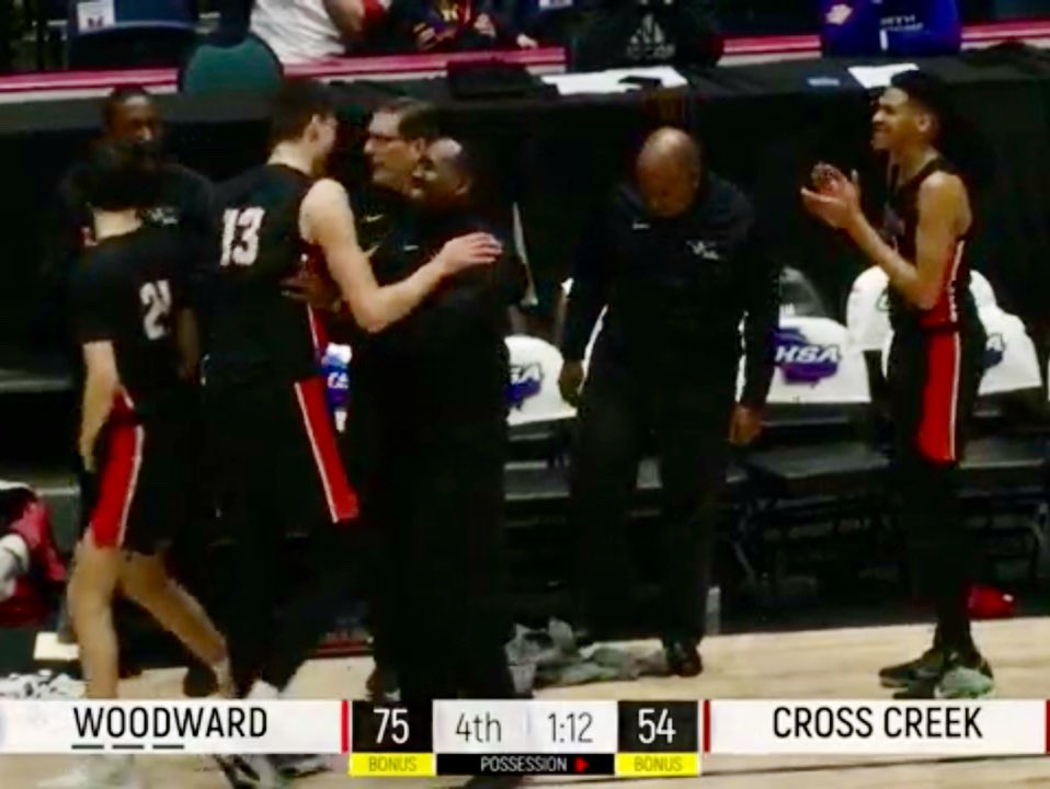 CFreer1994's tweet photo. FINAL SCORE @WoodwardBBall wins @OfficialGHSA State Championship 75-56 over @CrossCreekBBall ... HISTORY MADE by our @WAWarEagles first title in @WoodwardAcademy 120 years in men’s hoops!!! CONGRATS @WAalumni @WACoachT and @dhwidener!!! #WoodwardGrateful #WoodwardWay @WAPresident https://t.co/v4FIzdKcxD