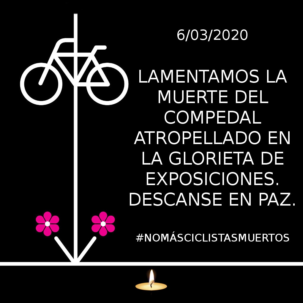 Nos deja otro compedal en la ciudad. Lamentamos la muerte del compañero y nos solidarizamos con sus amigos y familiares. @sttmed @CadenaGaitan <a href="/Danielsuarezvoz/">Daniel Suárez Montoya</a> <a href="/danielduquev/">Daniel Duque V.</a> <a href="/BiciRedColombia/">BiciRedColombia</a>