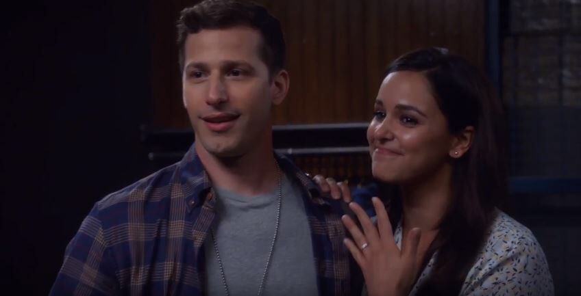 - jake x amy - brooklyn 99- they are a couple and i am a third part- another iconic slow burn enemies to friends to lovers ship- i just want them to by happy please- HE MAKES ME LAUGH!!!- they just just work so well together and love each other so much it makes me :')