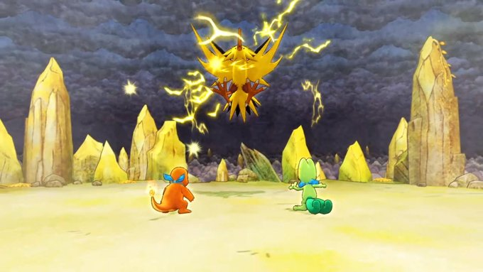 Neonninjablade's tweet photo. This feels like such a timeless moment for me and my team. #PokemonMysteryDungeonDX  #NintendoSwitch https://t.co/oZAERPfDMy