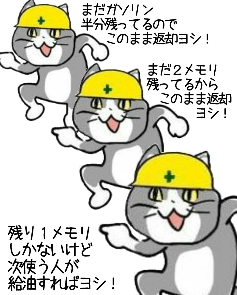 社有車を返すときのガソリンチキンレース #現場猫 