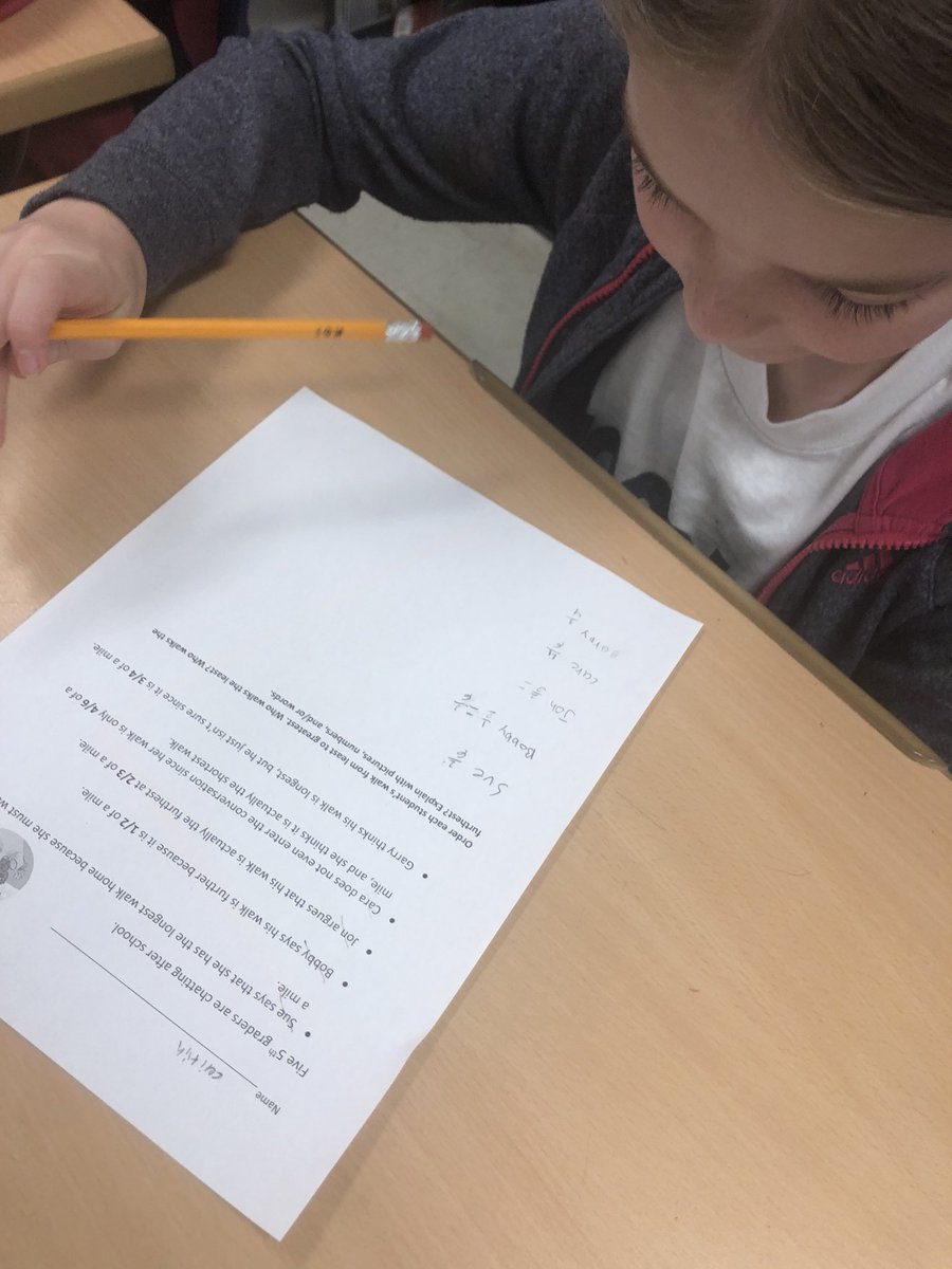 MsLaTonyaFloyd's tweet image. This fraction math task went so well today! I was beaming from ear to ear the entire time. 😁 I am so proud of these 5th graders that trusted me when I said a little ‘struggle’ in math would be good! 💪🏽 They were proud of themselves too! #emrt