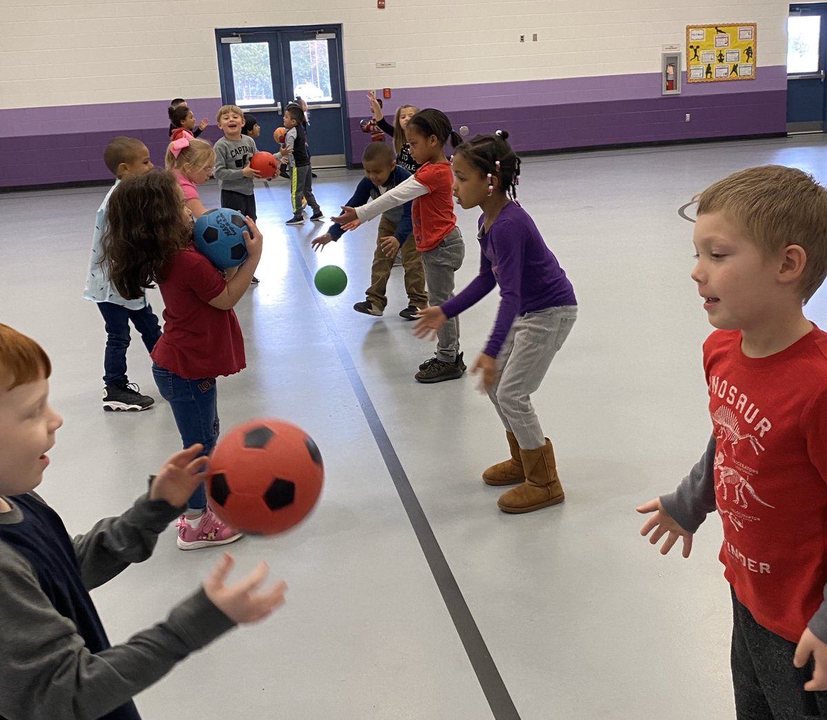 borntoteachk's tweet photo. The PE teacher goes and has a baby, so we try to do PE.  No one does it like Ms. Wilder! #WEAREAYCOCK https://t.co/WfYdS0fp2n