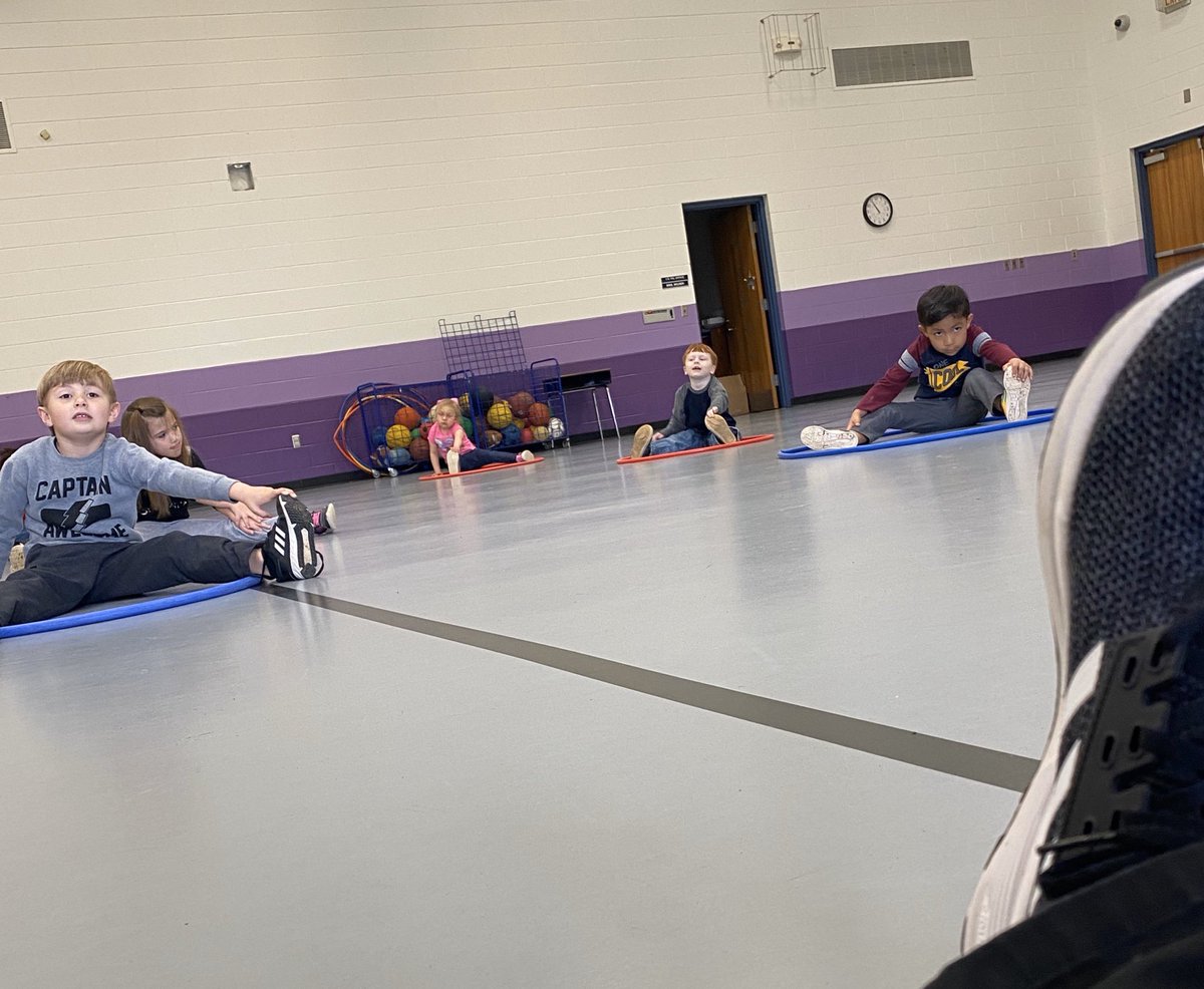 borntoteachk's tweet photo. The PE teacher goes and has a baby, so we try to do PE.  No one does it like Ms. Wilder! #WEAREAYCOCK https://t.co/WfYdS0fp2n