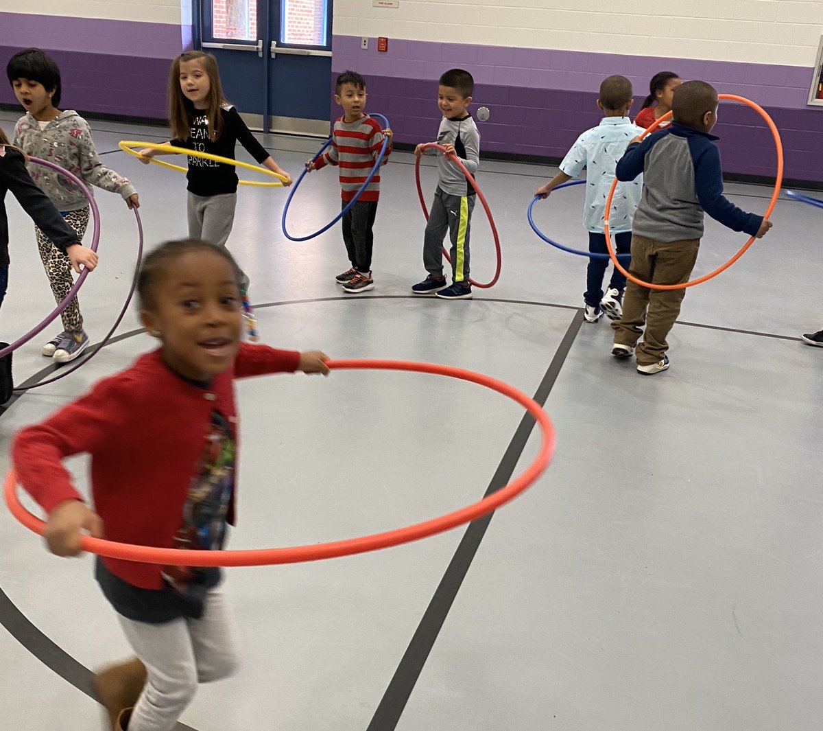borntoteachk's tweet photo. The PE teacher goes and has a baby, so we try to do PE.  No one does it like Ms. Wilder! #WEAREAYCOCK https://t.co/WfYdS0fp2n