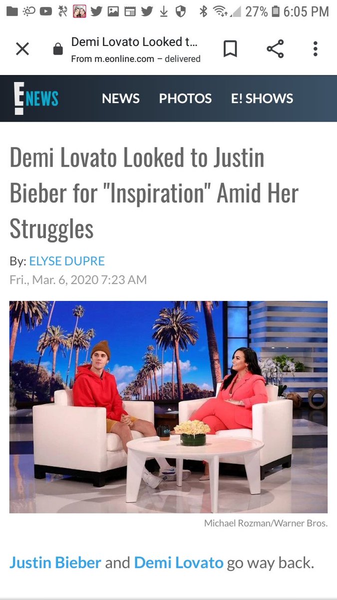 TheBiebsFtDemi's tweet photo. "Demi and Justin hate eachother, they're not even friends!1!1"
Yeah, ok boomer. 😽❤
#JustinBieber #DemiLovato #Justemi #EllenShow #JustemiOnEllen https://t.co/EViKZ7WiLX