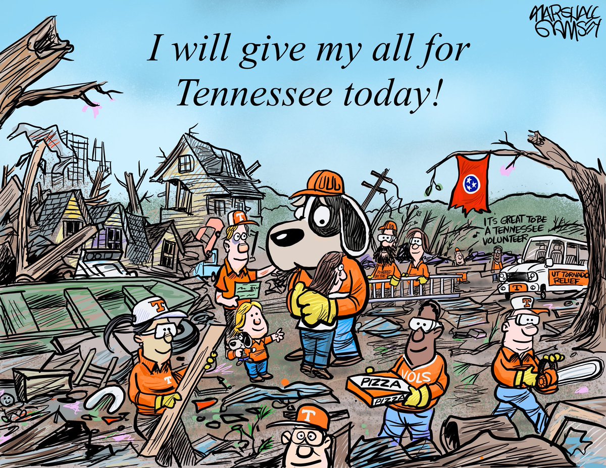 We will give our all for Tennessee today and every day. If you would like to donate to tornado relief efforts in Middle Tennessee, visit tiny.utk.edu/tornado-relief. #TennesseeStrong