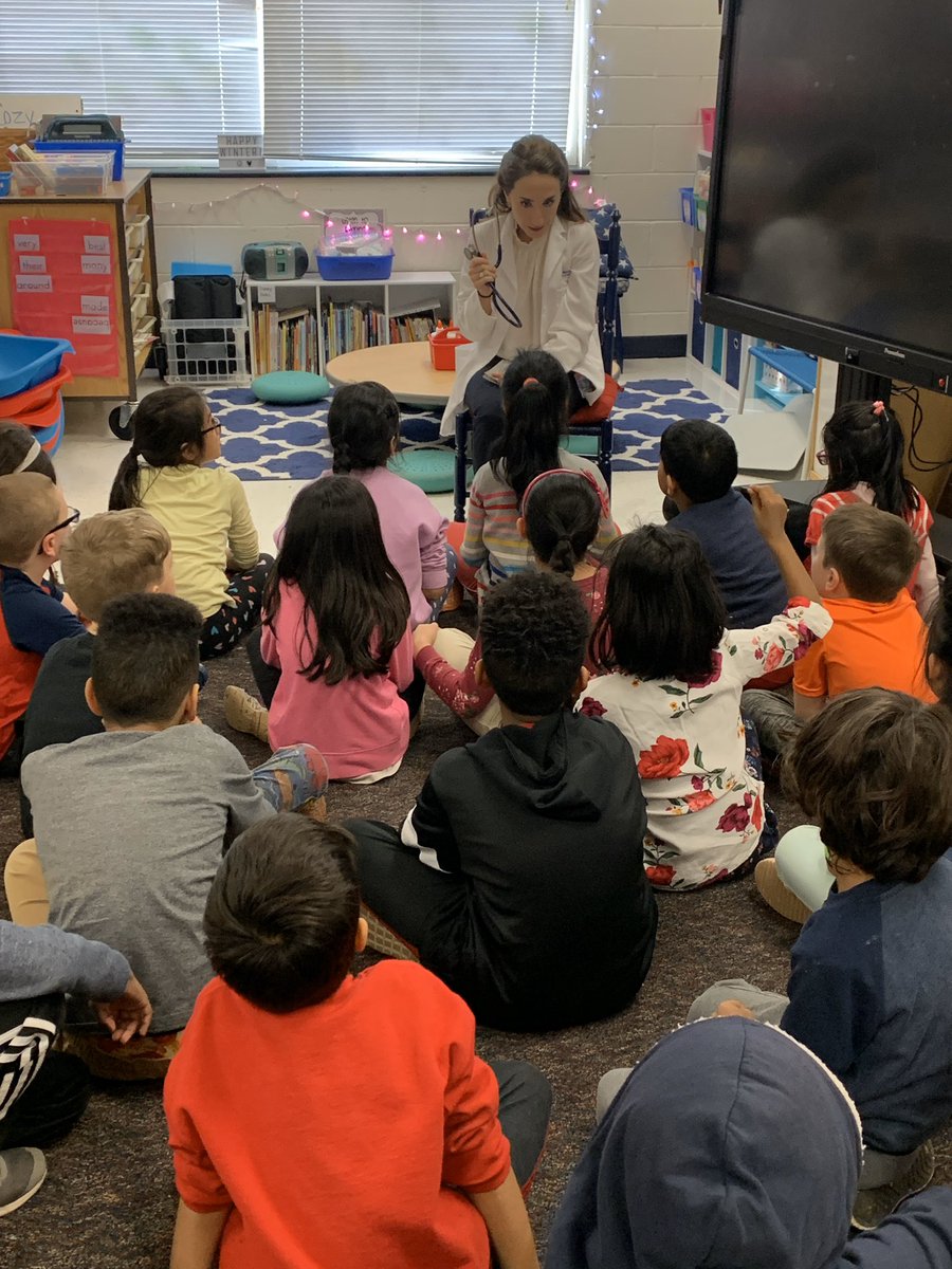 MsEichner_LIB2's tweet image. Many thanks to our 2 special guest readers this week! We were even lucky enough to have Dr. Eichner come read to us and teach us about different types of doctors, just in time for Stemmerday and Career Week! What a great female STEM role model! #EaglesSoar @LCPSLiberty