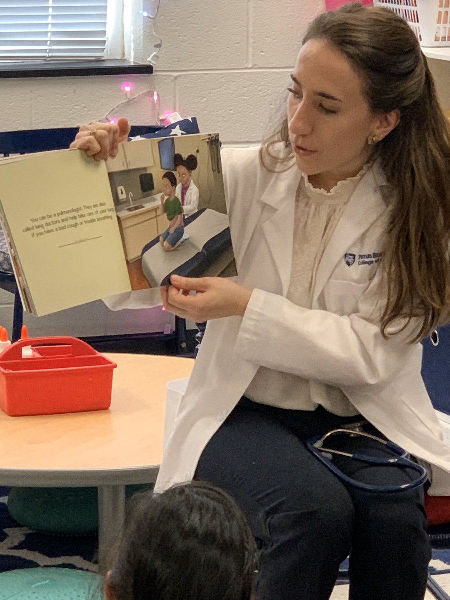 MsEichner_LIB2's tweet image. Many thanks to our 2 special guest readers this week! We were even lucky enough to have Dr. Eichner come read to us and teach us about different types of doctors, just in time for Stemmerday and Career Week! What a great female STEM role model! #EaglesSoar @LCPSLiberty