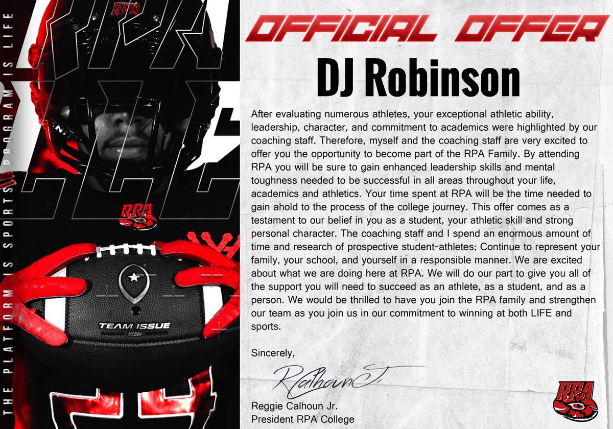 DayRobinson1's tweet photo. Thank you lord for another opportunity to do what I love so dearly much #offer @CoachClennon @jdempsey_RPA 🖤❤️ https://t.co/GuFVrr2FfI