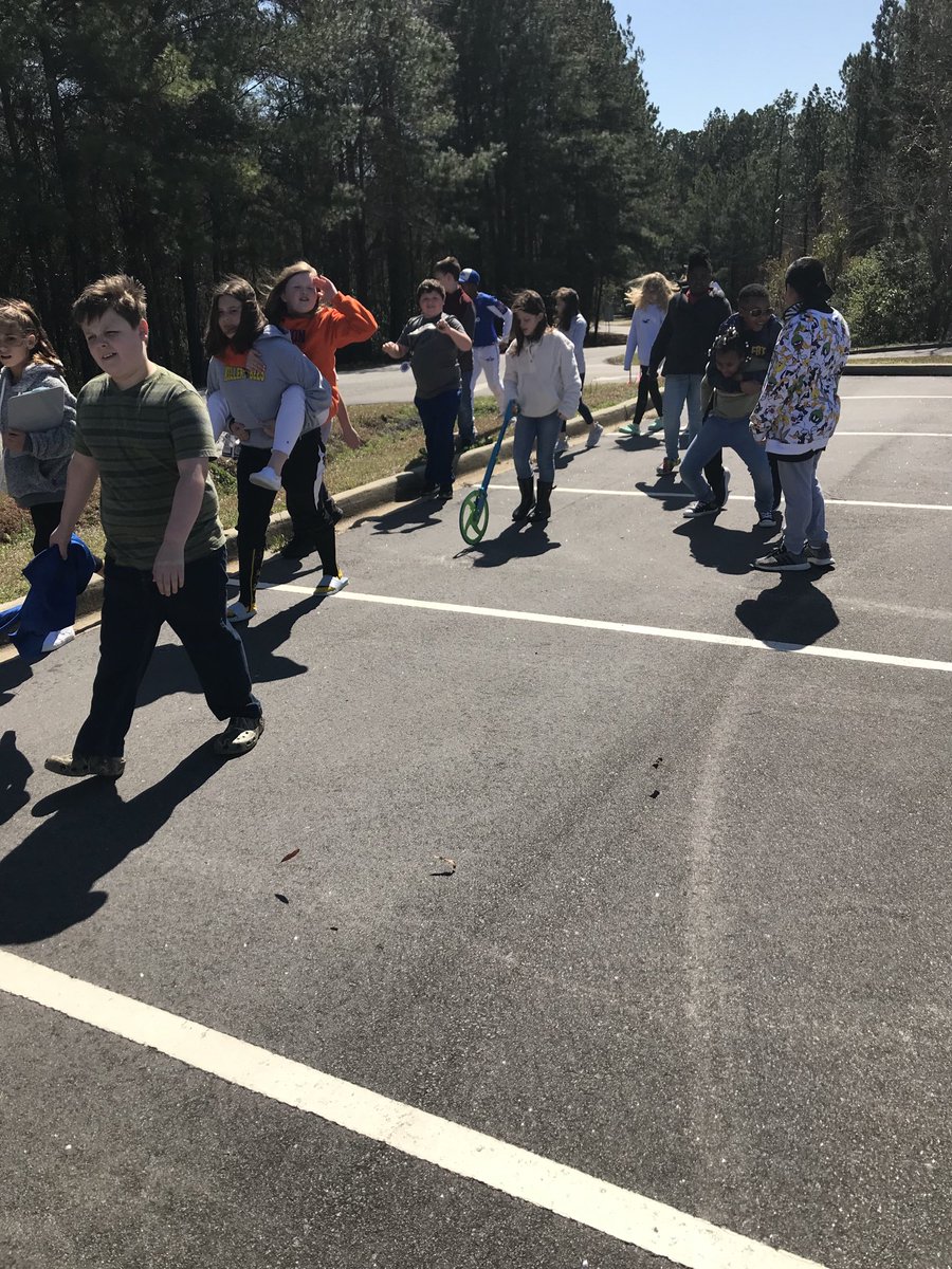 dsarazen's tweet photo. Went on a Million Millimeter March today with my 5th grade students around the perimeter of my school using a Trundle Wheel. Okay, you can google how far that is :) ⁦@WhiteKnollElem⁩ https://t.co/c8LFzB5YNT