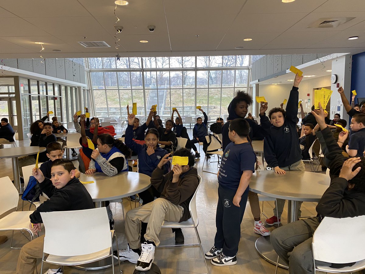 MilnerMiddle's tweet photo. Yesterday and today, we had a pizza parties for our grade 6-8 students who have completed all of their Naviance online tasks.  Today, seventy-five grade 6 students finished the task and received a golden ticket 🎫 ! Way to go Owls! https://t.co/txSFDtxRTK