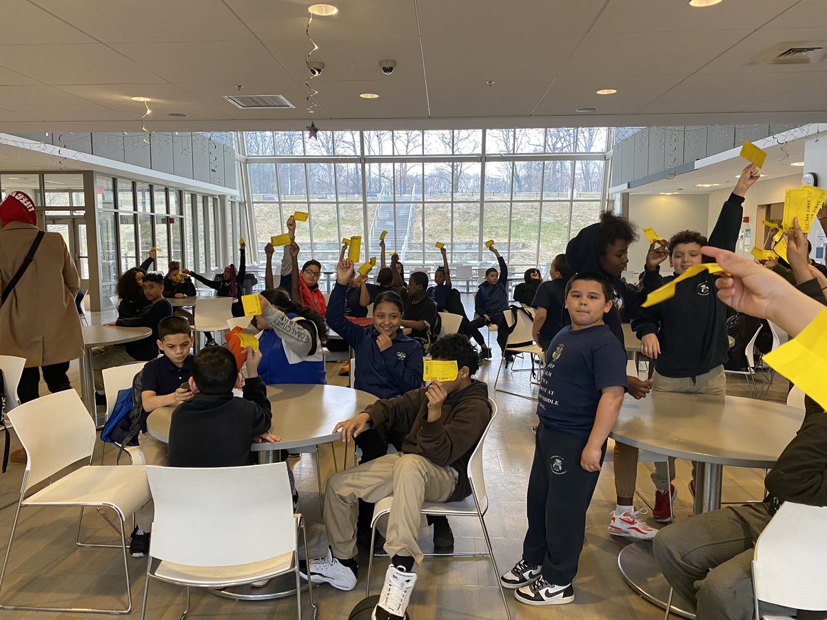 Yesterday and today, we had a pizza parties for our grade 6-8 students who have completed all of their Naviance online tasks.  Today, seventy-five grade 6 students finished the task and received a golden ticket 🎫 ! Way to go Owls!