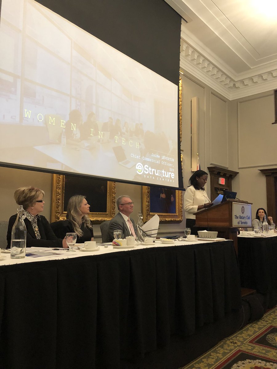jmorenoTO's tweet photo. Celebrating Women in Tech at the @TorontoRotary International Women’s Day event with keynote address by @eStruxture’s CCO Jaime Leverton on being an ally &amp; advocate for girls in #STEM. Thank you Pauline Lyons @CaringMatters for sharing your inspiring story of success! #IWD2020 https://t.co/3ROUVWnMHC