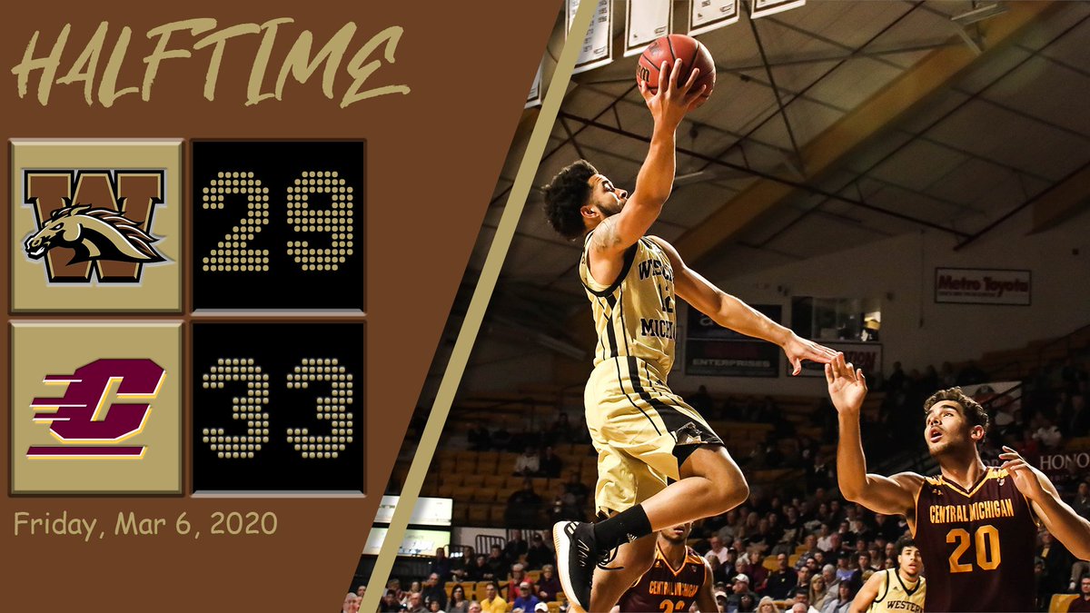 WMUtheZoo's tweet photo. HALFTIME:

Western Michigan 29
Central Michigan 33 https://t.co/hwaWJtmpNe