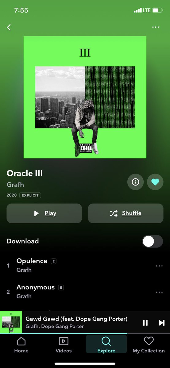 shotbydrew's tweet photo. This new @Grafh album goes hard man. Beats & Bars. π₯π₯π₯ #oracle3 #mynamegrafhyall https://t.co/7soi4aMCpC