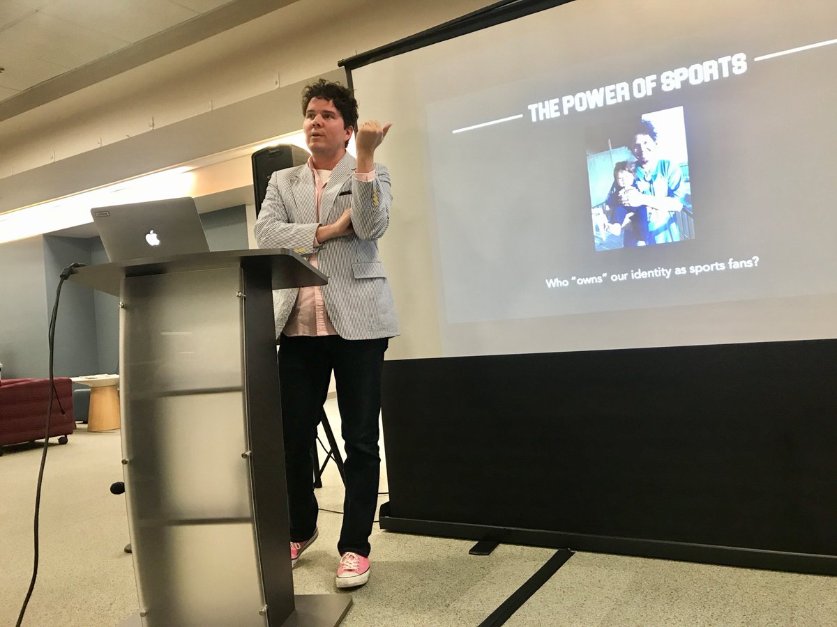 Boston College professor Michael Serazio talked to LMU students and faculty about the ethics of professional sports. ow.ly/frJH50yEjr1