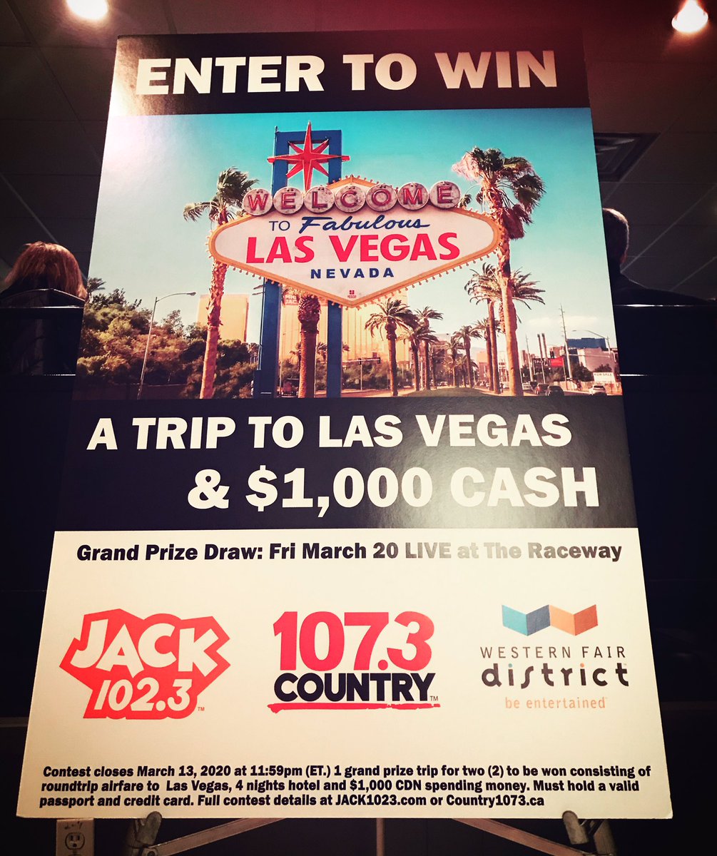 JACK1023ldn's tweet photo. TWO weeks to go until someone will be walking away with $1000 cabs and a trip to Las Vegas!
But don’t forget, #RacyNightOut packages with the @WesternFair still continue. 👌
Package details: https://t.co/33aetLxGwV https://t.co/nTs6BNXH4K
