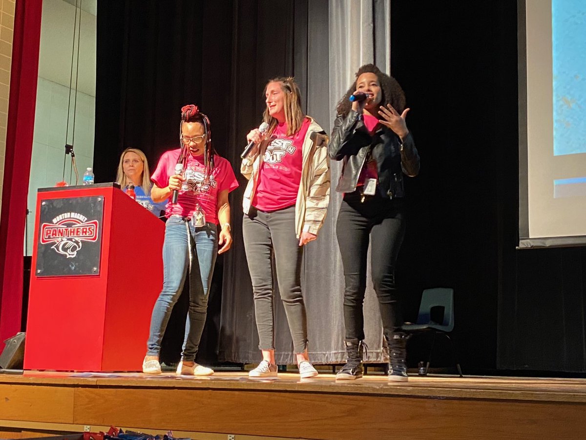 OPS_Morton's tweet photo. Who's going to win the Morton State Testing Rap Battle 2020? Will the purple team win or the pink? Who raps about #NSCAS & MAP tests anyway? #PantherPride https://t.co/8daGgwgMSk
