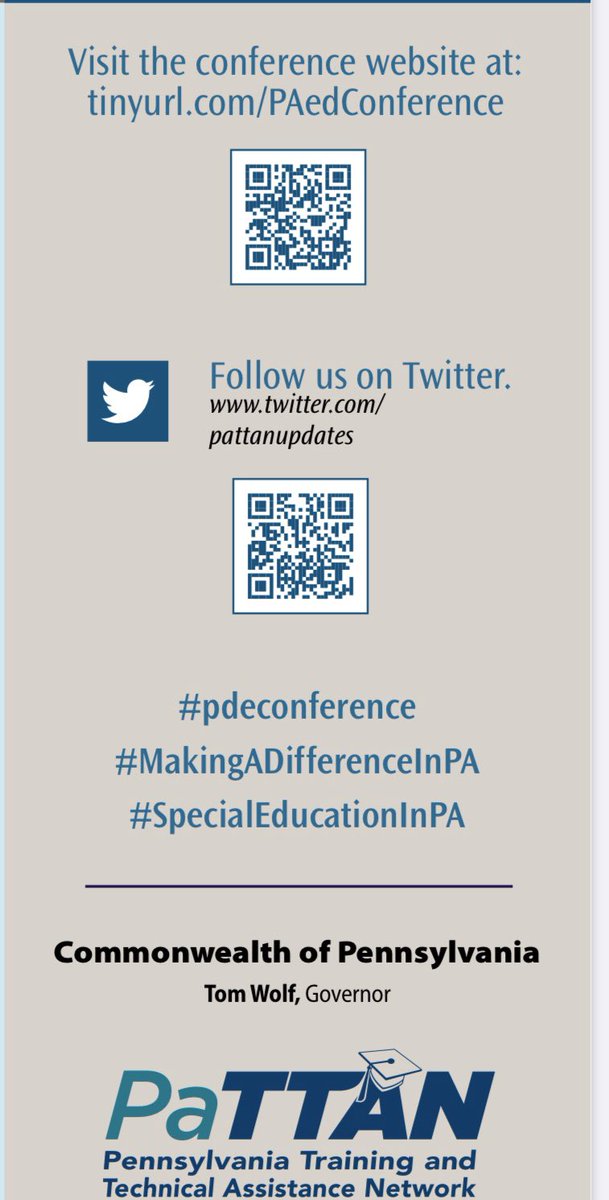 rgfogle's tweet photo. Can’t wait~ join us in Hershey!
#pdeconference
#MakingADifferenceInPA
#SpecialEducationInPA 
@pattanupdates https://t.co/aTuTf12yfM