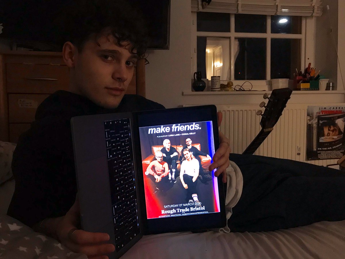 lunalakeband's tweet photo. what you doing tomorrow night? if you haven’t already got saturday night plans come to this gig we’re playing at rough trade bris - doors are at 7:30 https://t.co/e8GszVw7rz