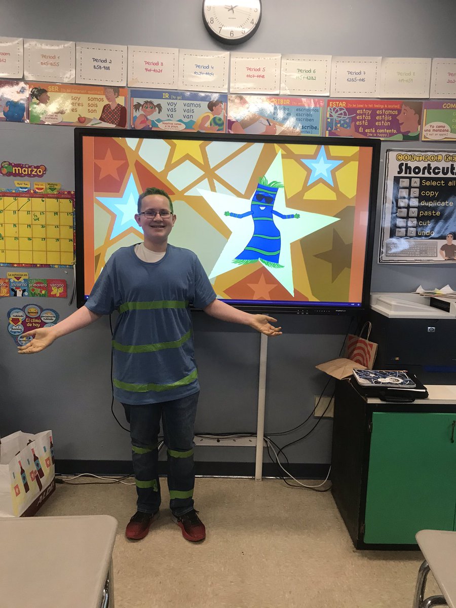 SrtaTrzaskaBMS's tweet photo. Our first ever #woolyweek at @BataviaMiddle is off to SUCH a great start!! @senorwooly we are having a BLAST!! #bmspride https://t.co/nNvtlQNqzd