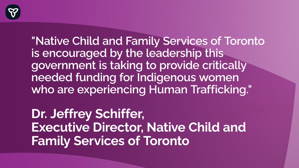 Ontario’s new Anti-Human Trafficking strategy focuses on prevention and early intervention to protect women &amp; children. We are grateful for the support of our partners like @ANCFSAO 
news.ontario.ca/opo/en/2020/03…