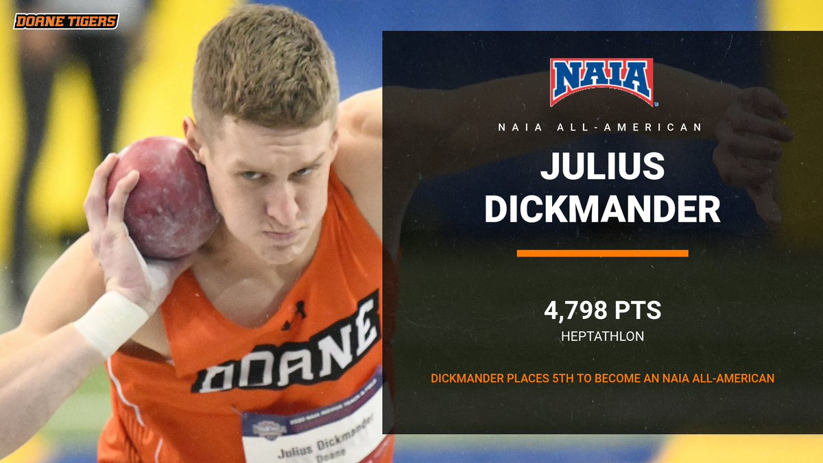 DoaneAthletics's tweet photo. #DoaneTF All-American Julius Dickmander (heptathlon) https://t.co/Qd4JarzN5F