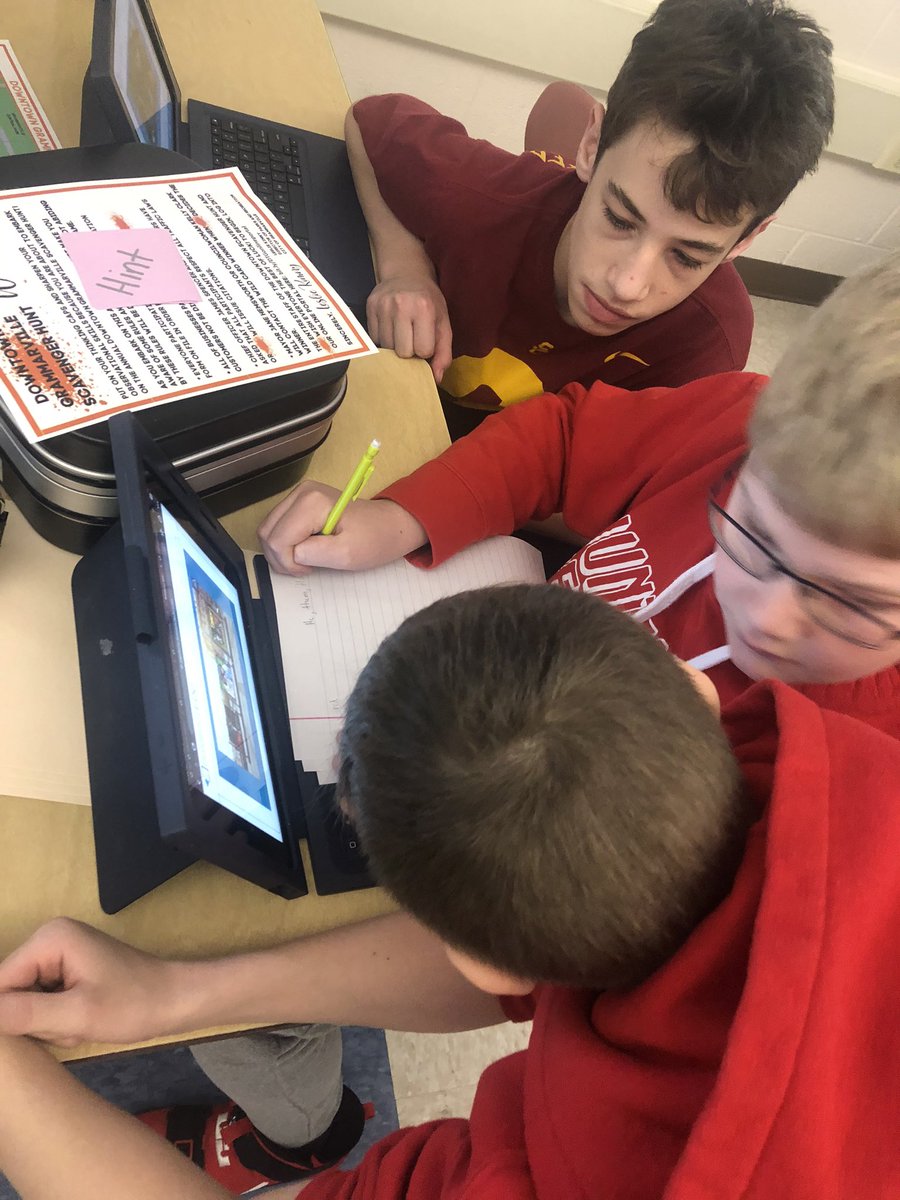 Mrs. Fisher’s ELA classes had some fun trying to solve the Grammarville Scavenger Hunt practicing their skills for parts of speech!