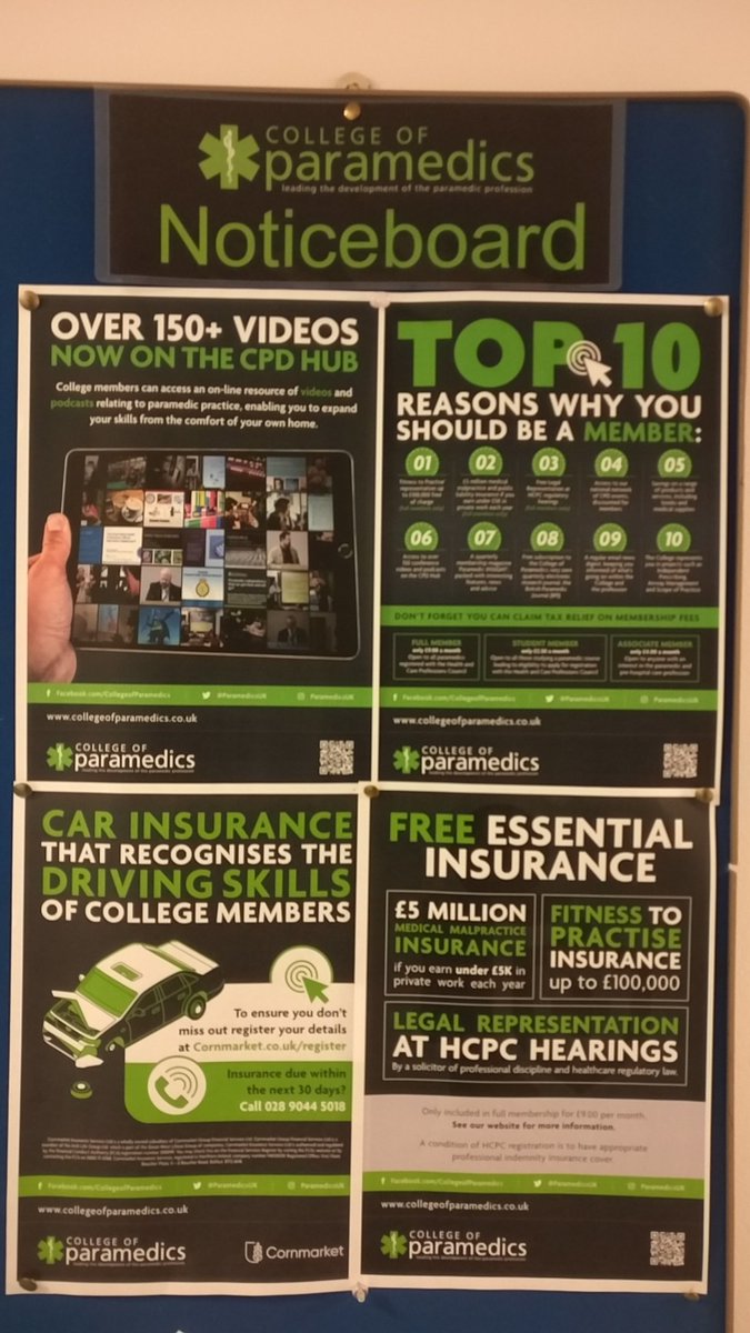 Justin_UTV's tweet photo. New @ParamedicsUK posters for the @OFFICIALIOWAS notice board.
#DevelopingTheProfession https://t.co/DlEM58wAYW