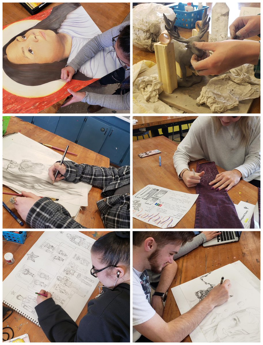 BlueDemonArt's tweet photo. AP students exploring Sustained Investigations! @CHSBlueDemons #ARTacrossVA20 https://t.co/PZNKQDgQgP