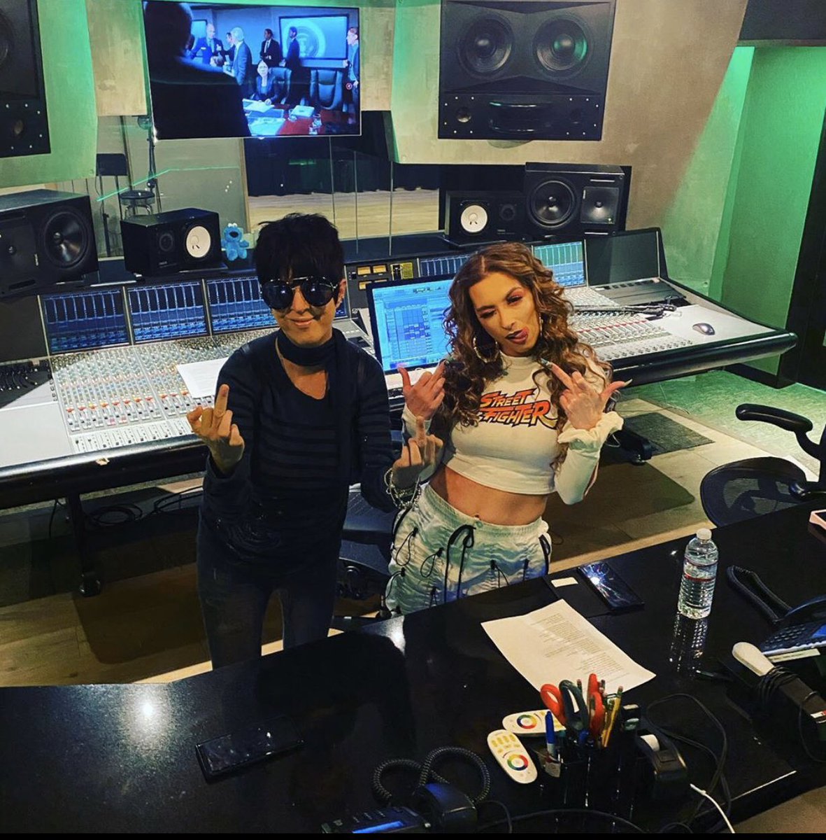 So honored to be working with the myth ,the woman ,the legend  Diane Warren 💕 👏👅👏the queen and the princess of the 818 bitch ,and that’s on period 👏😜💕🎤🎧🎼