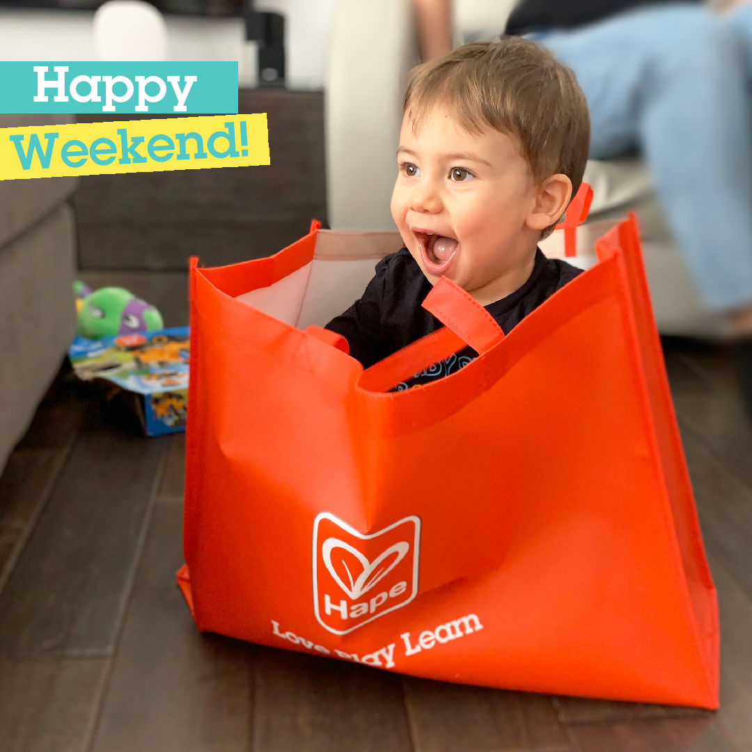 My face when #weekend is just around the corner and I know mommy has something #fun planned for us! (Swipe right to see more cuteness) #woodentoys #toysarefun