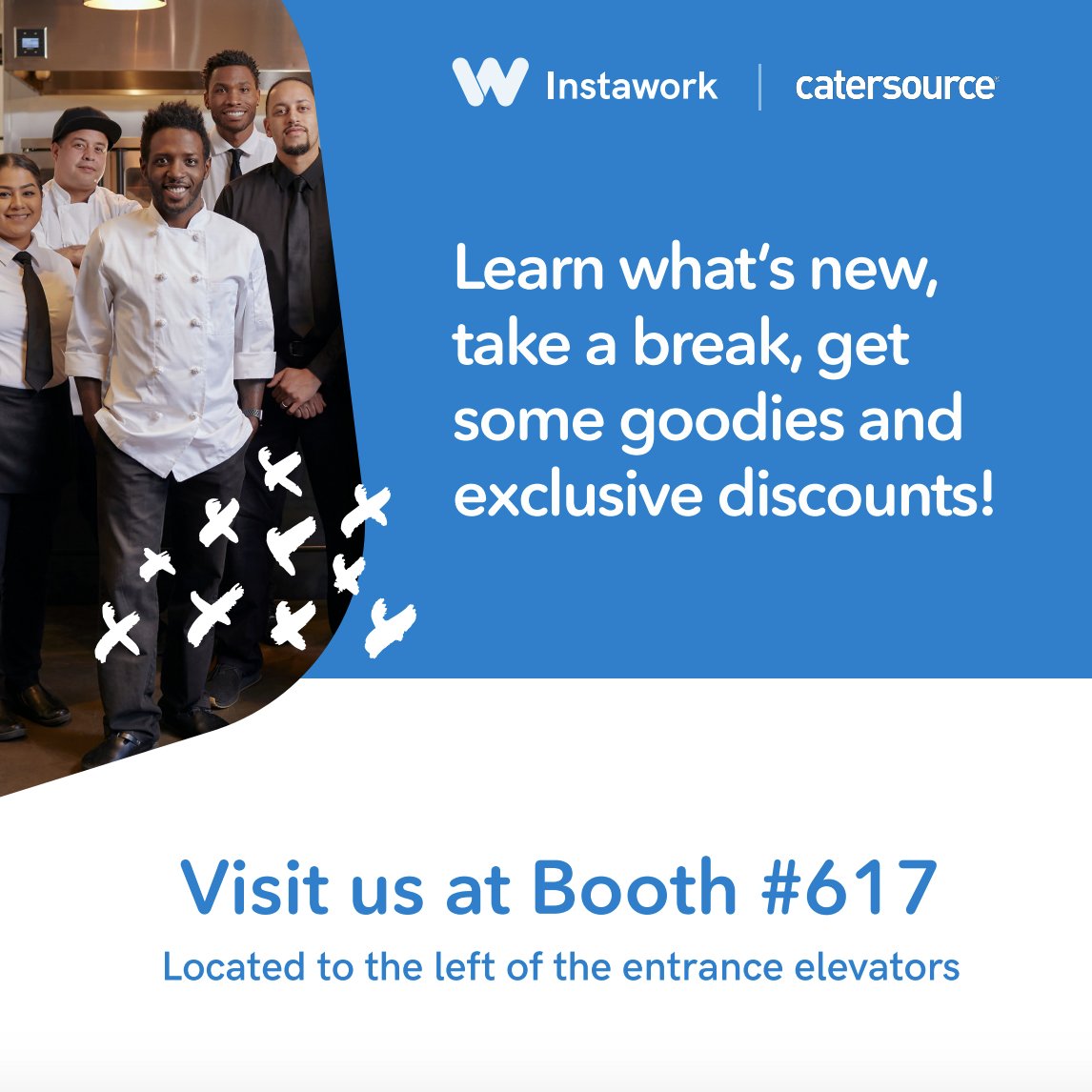 instawork's tweet image. We can&apos;t believe the @Catersource_llc trade show is only 5 days away! If you&apos;re going to be there, stop by booth #617 and say hi! #Catersource #TheSpecialEvent #Catersource2020