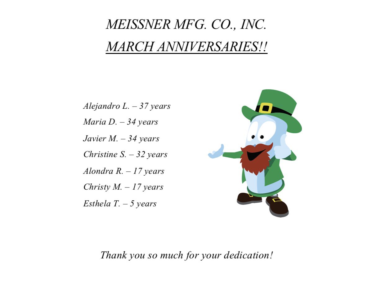 Our March employee anniversaries!  Thank you so much for your hard work and dedication 🙌🏽😊👍🏽 #Unicelinside #UnicelFilters #madeintheusa #madewithreemay #clearlythebest #dontbefooledbyimitations #insistonunicel #over50yearsinthebiz #poolfilters #poolfilter