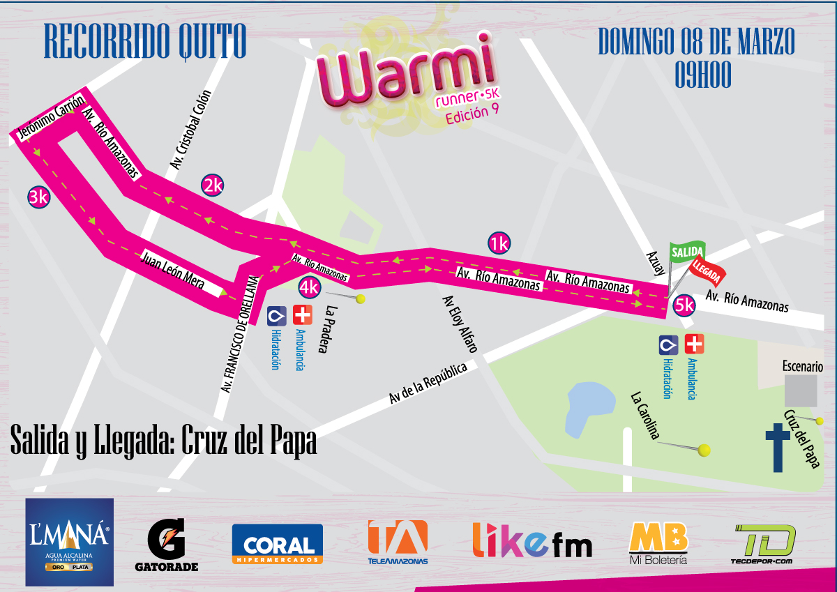Estas son las calles que recorrerán las #Warmis en #Quito #Cuenca #Guayaquil Cuéntanos, cuál de estos te toca recorrer ?👇 #WarmiRunner5k Cada vez más cerca! 🤩⏱