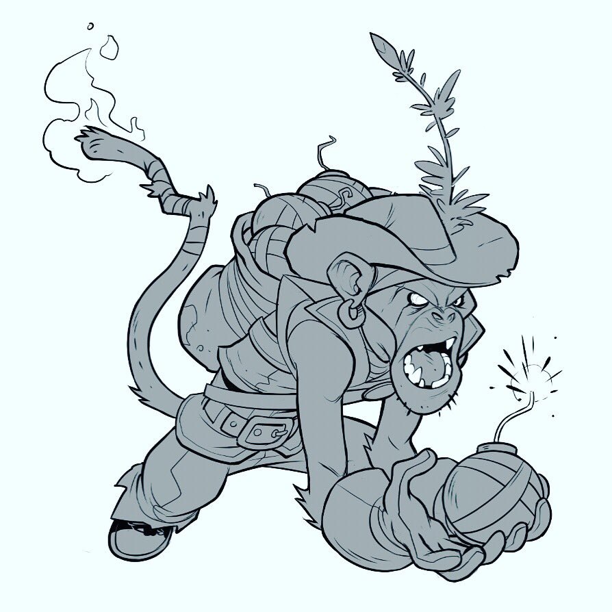 cschrodersart's tweet photo. Character from a cancelled project. Was a lot of fun designing characters for this one! Iβll see what else I can dig up. #illustration #art #sketchbook #sketches #2d #digitalart #characterdesign #monkeybombs https://t.co/UXvh1OTx6u
