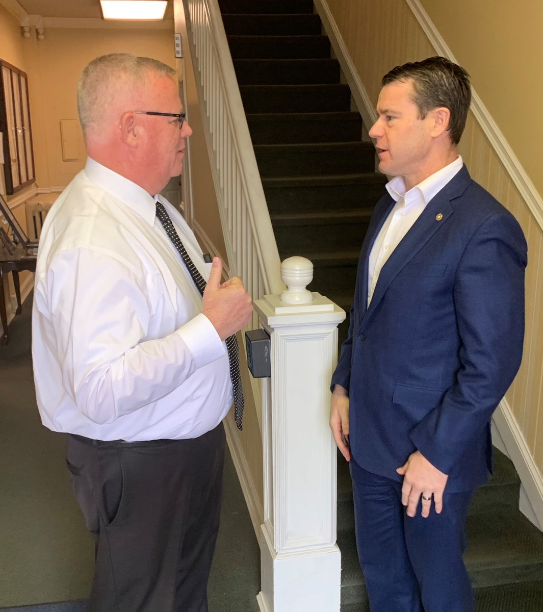 Great to be back in Southern Indiana visiting with Bedford Mayor Sam