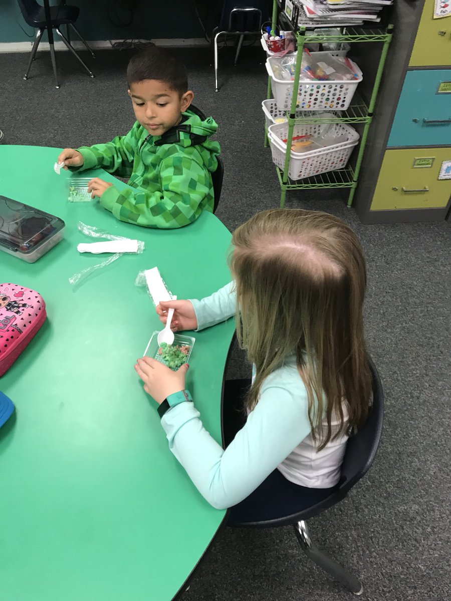 Kindergarten students enjoy eating green eggs and ham- Fun with Dr. Seuss!  <a href="/RattlersRock/">Bonham Elementary</a>
