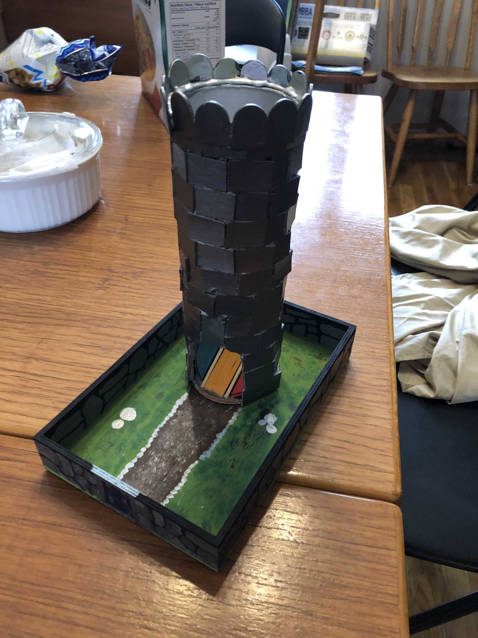 DnD_DIY on X: This is a dice tower I made for my brother in-law