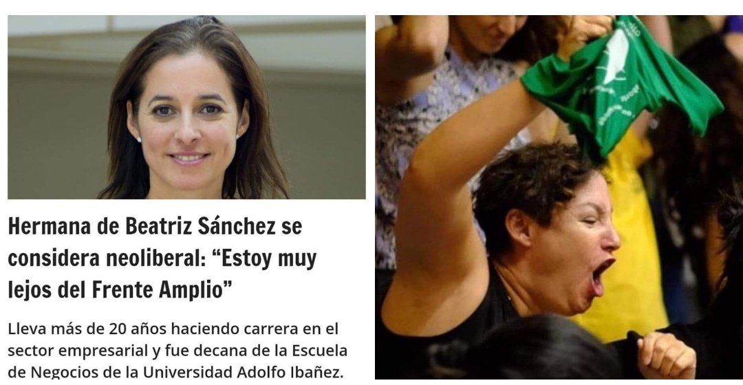 patricioferrer's tweet photo. Cual de las 2 hermanas, cree que es un mayor aporte para el país? 🤷‍♂️
Bueno, en toda familia hay una oveja negra (o verde) 🤦‍♂️
#RECHAZO #noalaparidad #8m #SalvemosLas2Vidas #NoAlAborto https://t.co/UZxadxbIKI