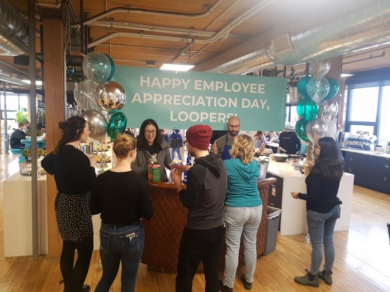 loopioinc's tweet photo. From a breakfast bar, to in-house massages, #EmployeeAppreciationDay gives us one more reason to celebrate our #Loopers 🎉 Thank you for all your hard work and dedication 🤗
#lifeatloopio #loopio #techjobs #toronto https://t.co/Zc1NG6muja