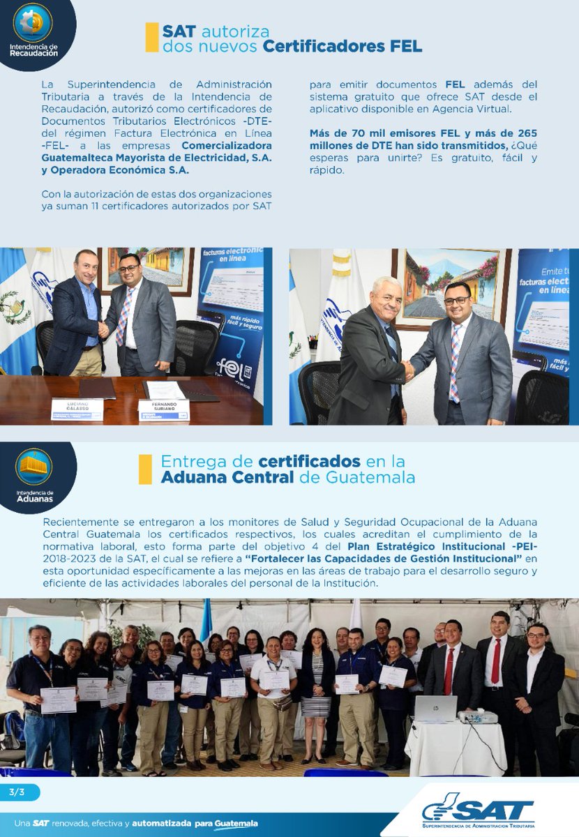 SATGT's tweet photo. La Superintendencia de Administración Tributaria informa:  Boletín Informativo #INFOSAT No. 2 https://t.co/dbYOzjT2QF
