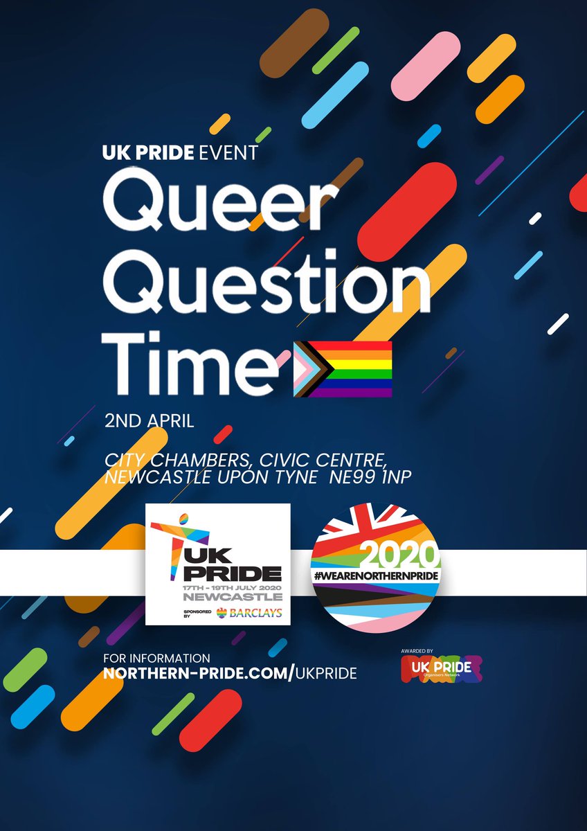 northernprideuk's tweet photo. ❓Queer Question Time ❓
-
Registration for our UK Pride event is now open. For all the information, and to reserve your place head to https://t.co/69lFcmn7P6
-
#wearenorthernpride #ukpride2020 #queerquestiontime https://t.co/Z31TDTw1Tl