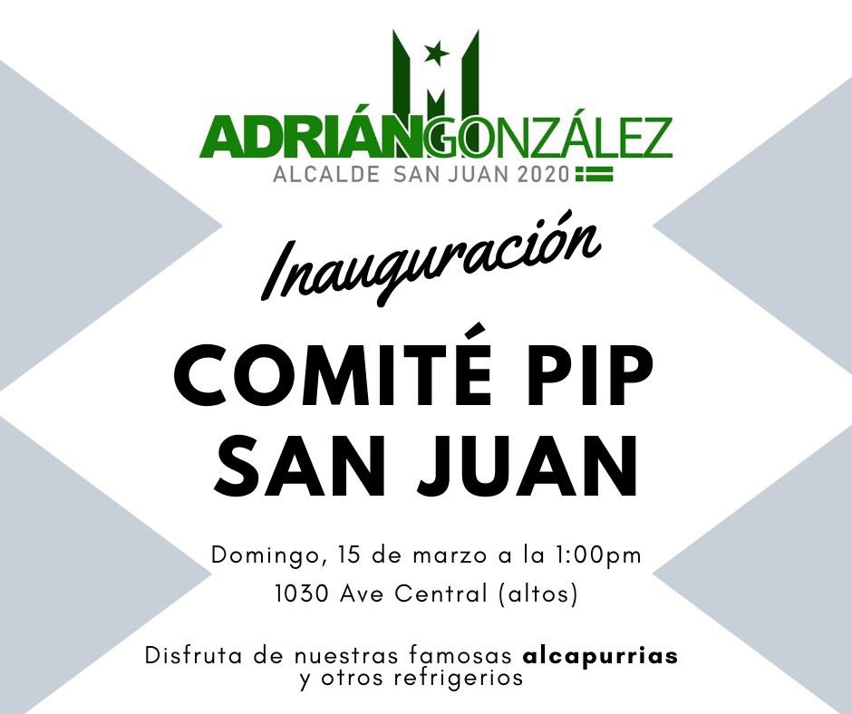 Acompáñanos a la inauguración de nuestro comité y comparte con lxs candidatxs de San Juan, lxs nacionales y además saborea una (o varias) de nuestras famosas ALCAPURRIAS. #TúDecides