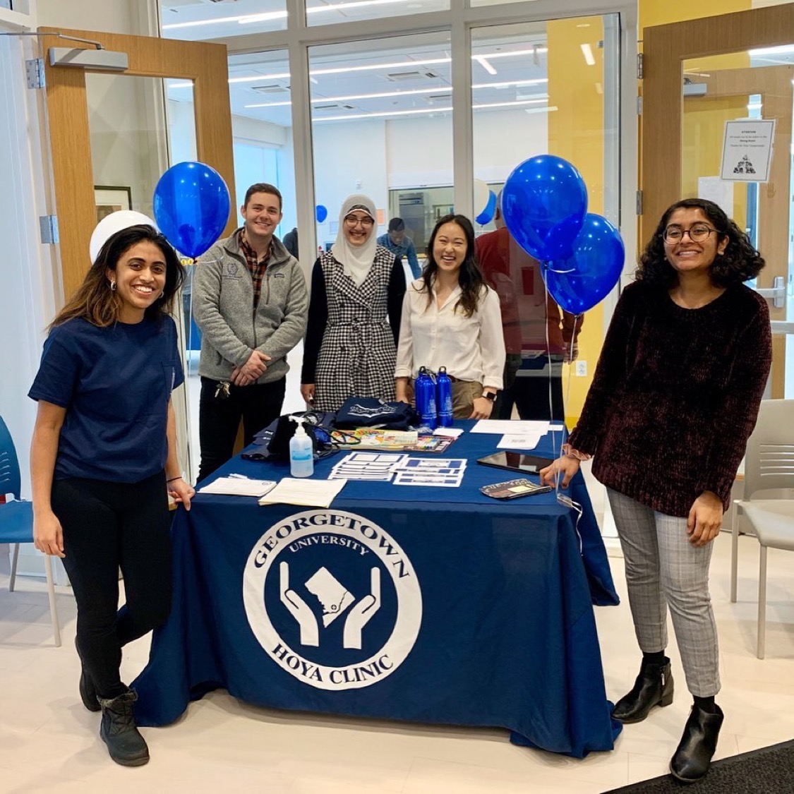 @GU_HOYA_Clinic not only serves The Triumph residents with their free clinic but also educates them through health fairs. The fair provided participants with resources on how stay healthy. We appreciate our students’ dedication to improving health in the city. #SocialJustice