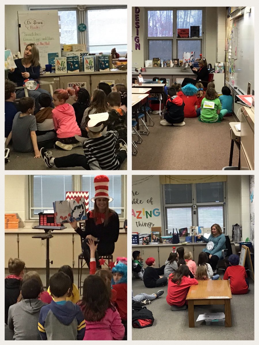 The Groveland teachers switched classrooms to be mystery readers in honor of Read Across America week and Cat in the Hat Day!! <a href="/CBGrovelandEl/">Groveland Elementary</a>